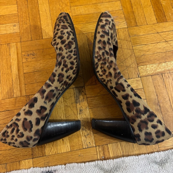 leopard and wood heels early 2010s urban outfitters - Picture 5 of 9